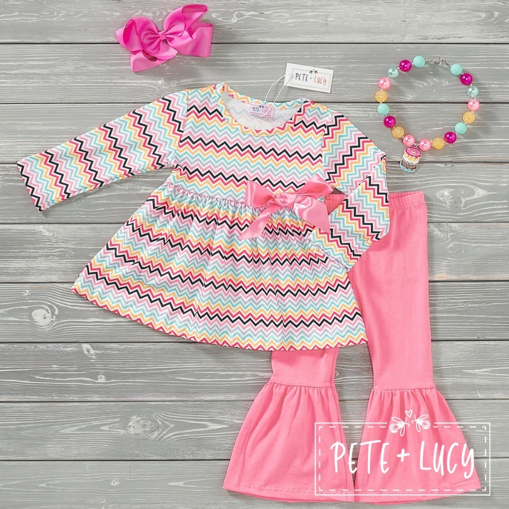 Pete and Lucy Cheveron Zig zag set